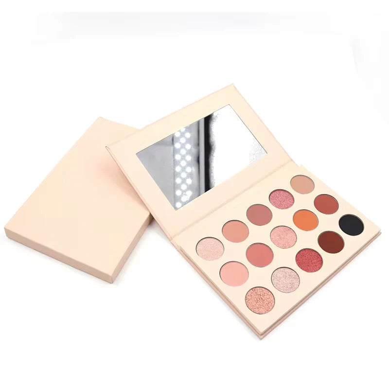 Low MOQ Private Label 15 Color Eyeshadow Palette High Pigment Makeup Palette Eyeshadow Palettes